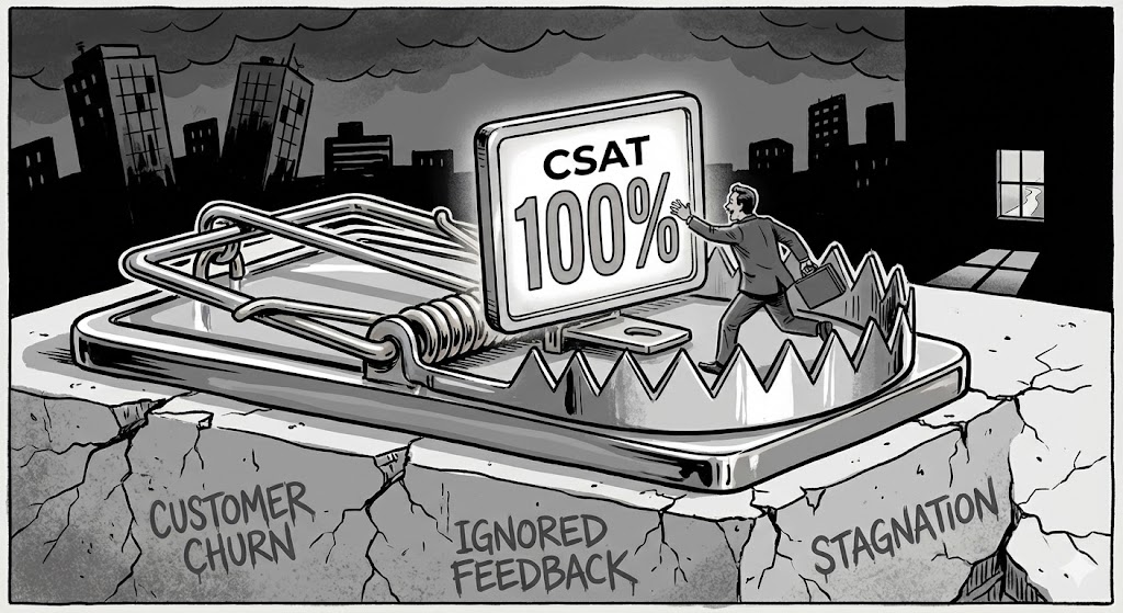 The Satisfaction Trap: When High CSAT Means You’re Failing